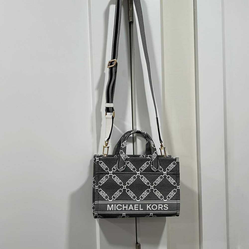 Michael Kors gray/black bag - with crossbody strap NWT